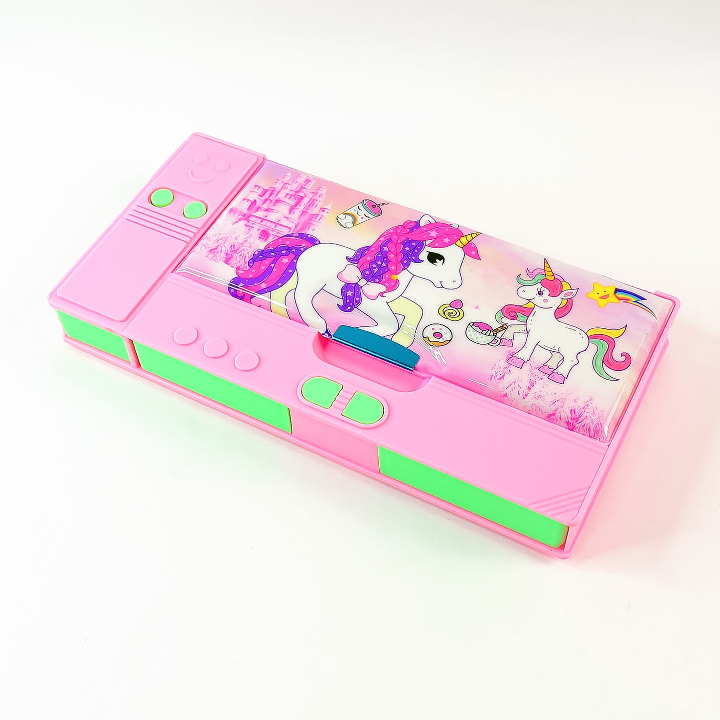 Multi Purpose Gadget Jumbo Pencil Box Compass With Calculator Jumbo 2 Side Slot Geometry Box Compass Use School Traveling Studio - Happy Price - Image 5