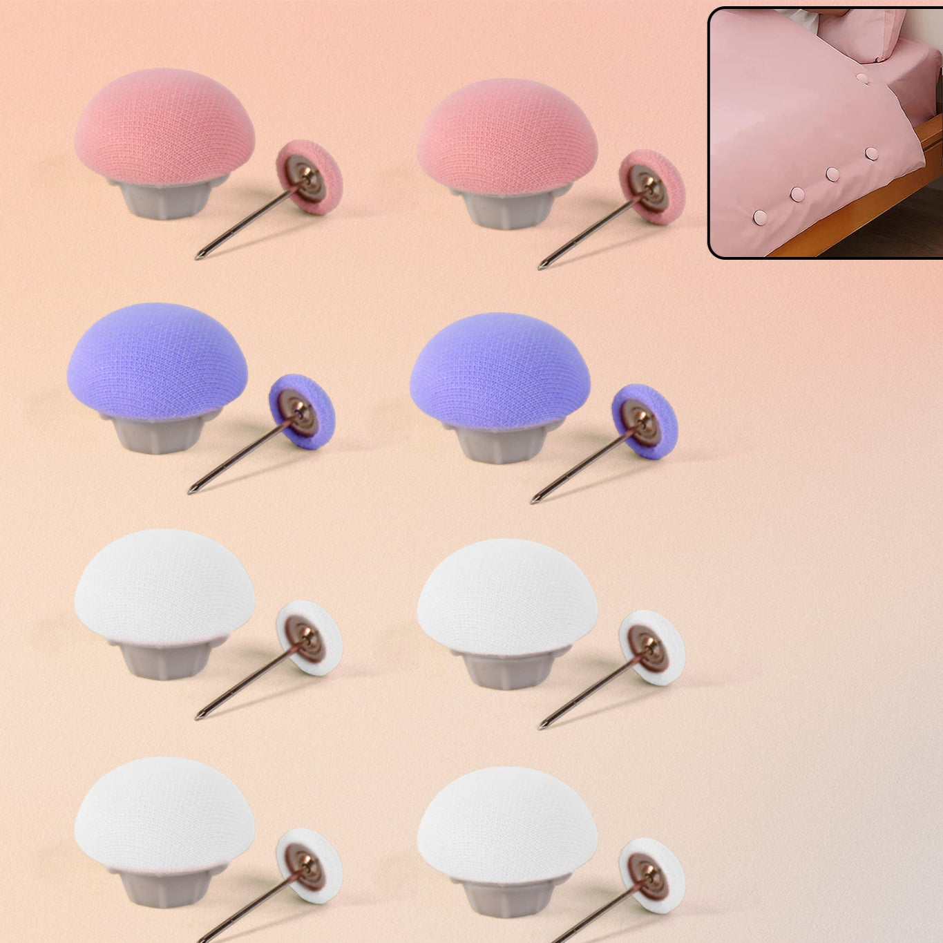 Decorative Headboard Sofa Pins (8 Pcs Set) - Happy Price - Image 1