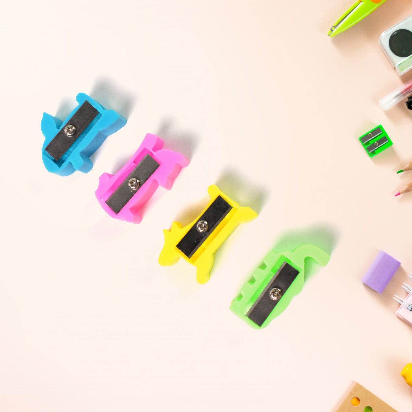 Plastic Small Cute Pencil Sharpener (1 Pc Mix Design Color) - Happy Price - Image 3