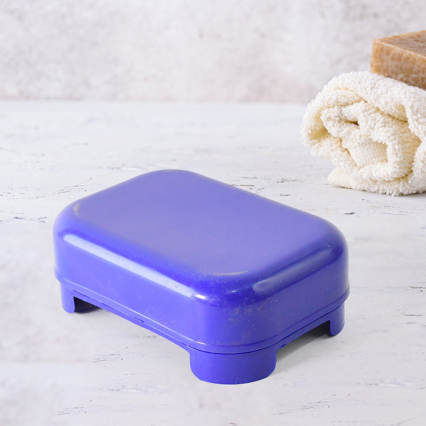 Premium Quality Rectangular Blue Plastic Soap Case (1 Pc) - Happy Price - Image 3