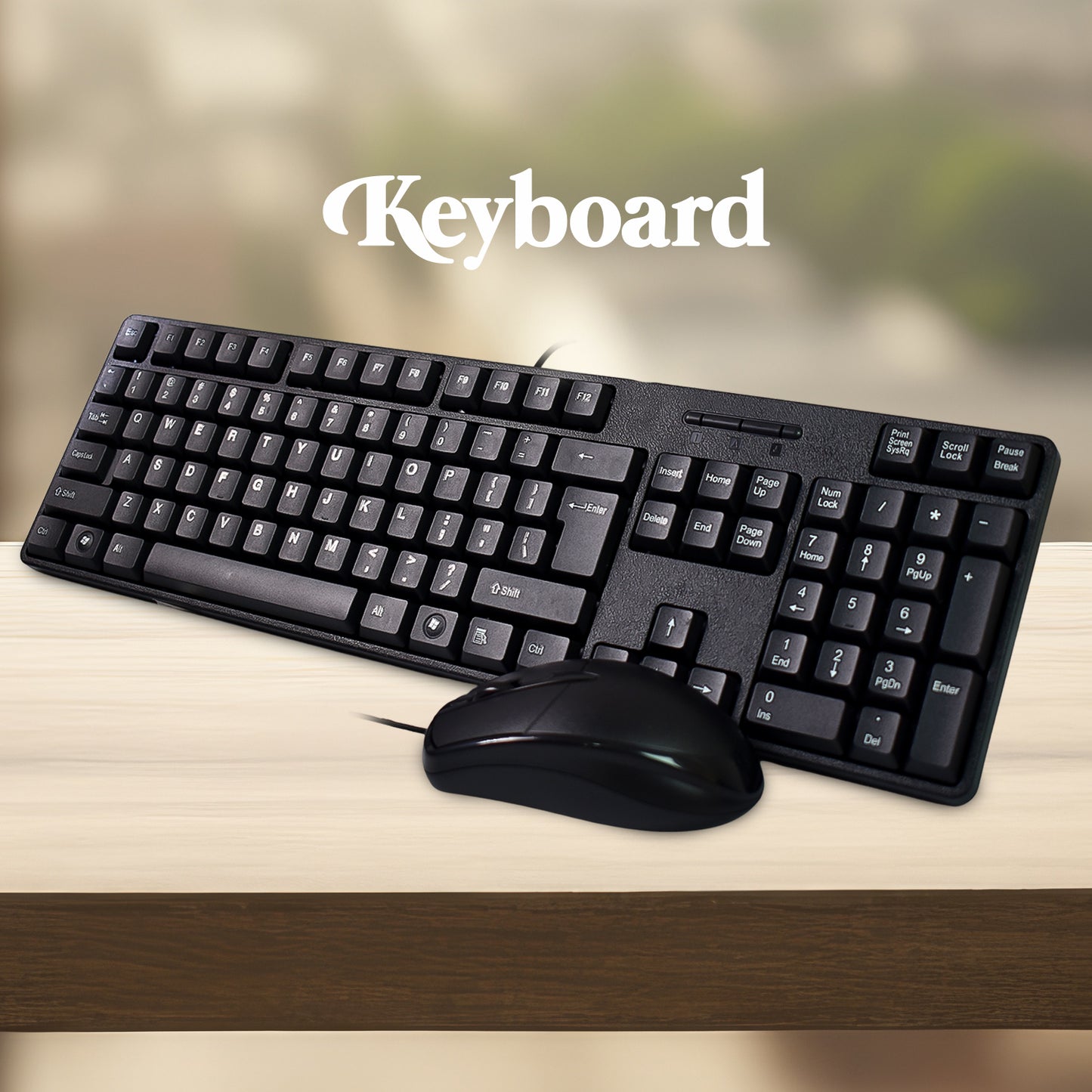 Wired Usb Keyboard 107 Keys Mouse Set (2 Pc Set) - Happy Price - Image 2