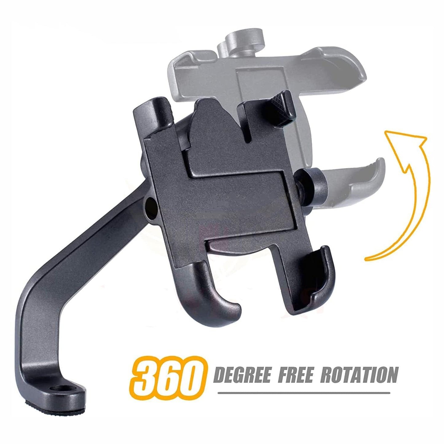 Full Metal Motorcycle & Scooty Mobile Mount Stand, 360° Rotation, Universal Fit for Smartphones - Happy Price - Image 3
