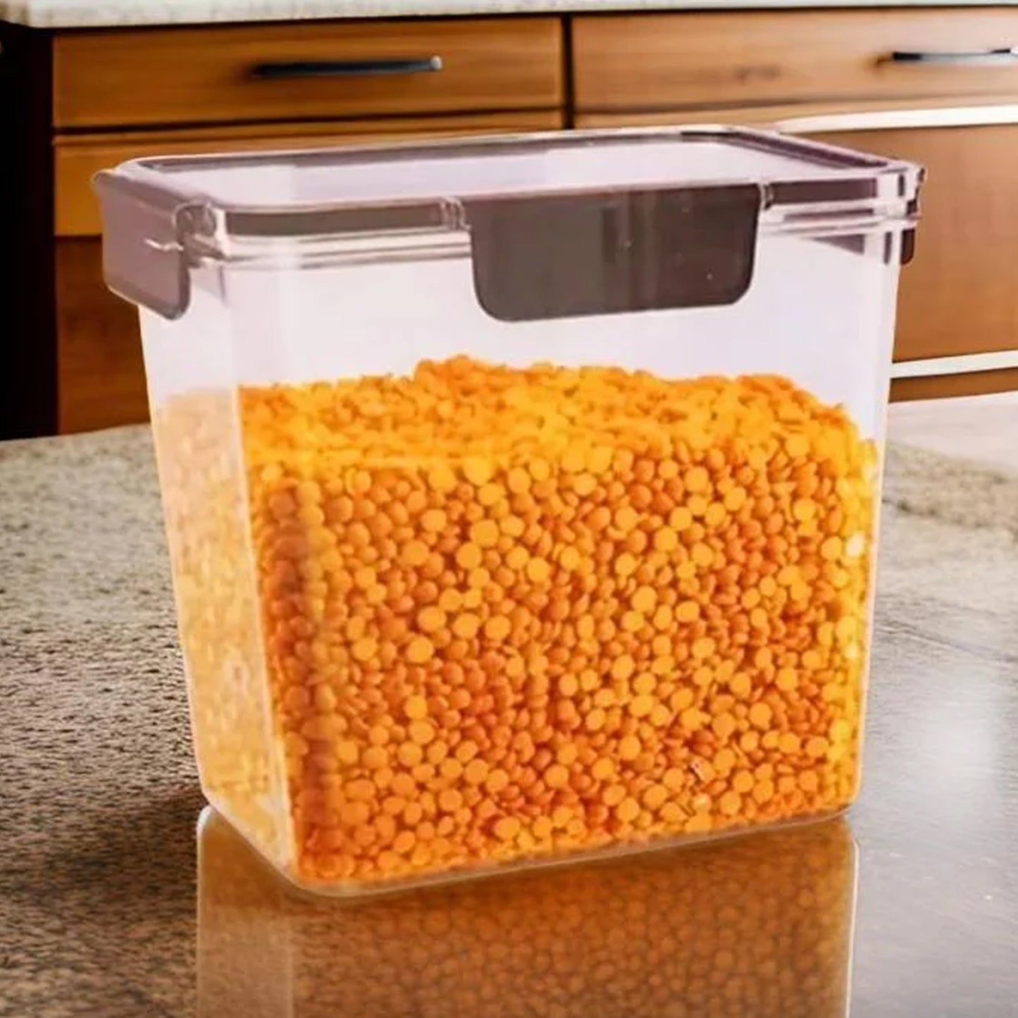 Food Storage Container Airtight Plastic Container With Easy Snap Lids (2500ml 1 Pc) - Happy Price - Image 3