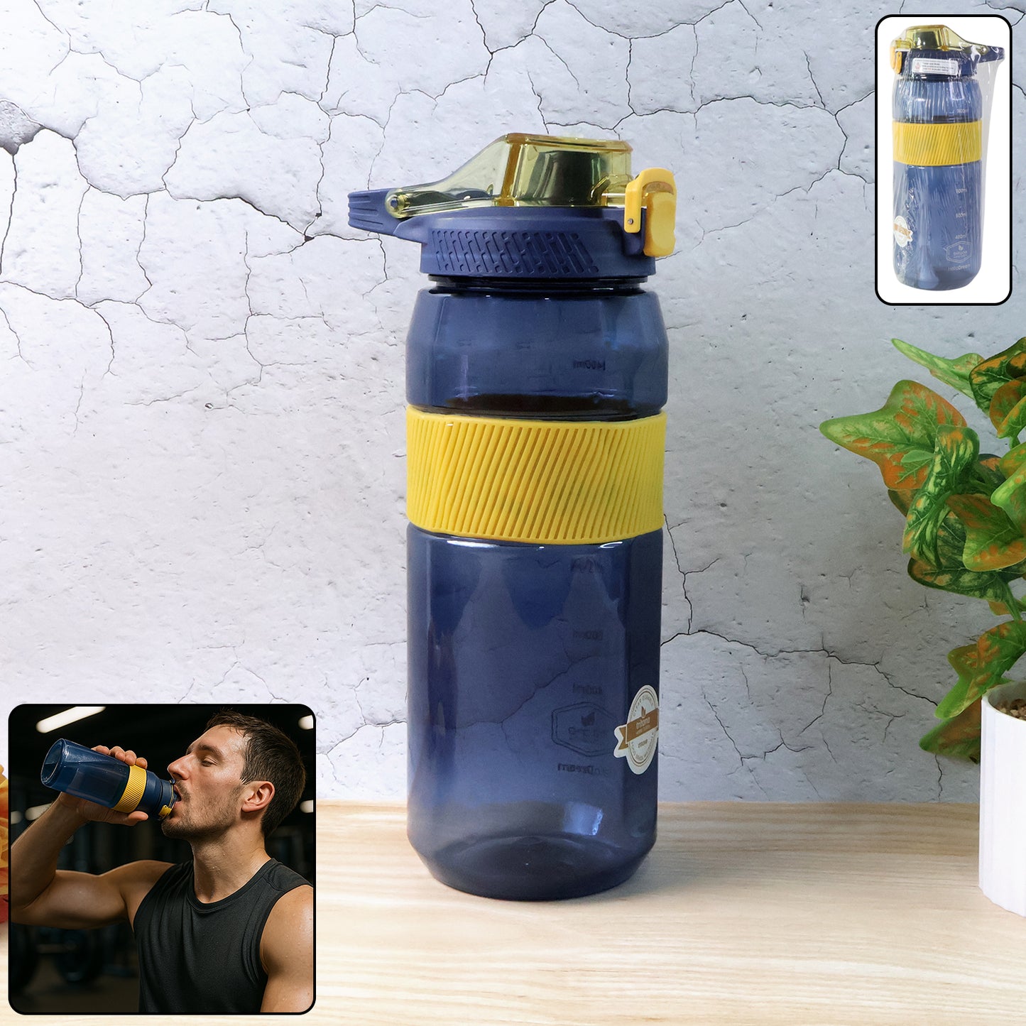1400ml Sports Water Bottle with Flip Lock Lid and Straw - Leakproof Gym Bottle (1 Pc) - Happy Price - Image 7