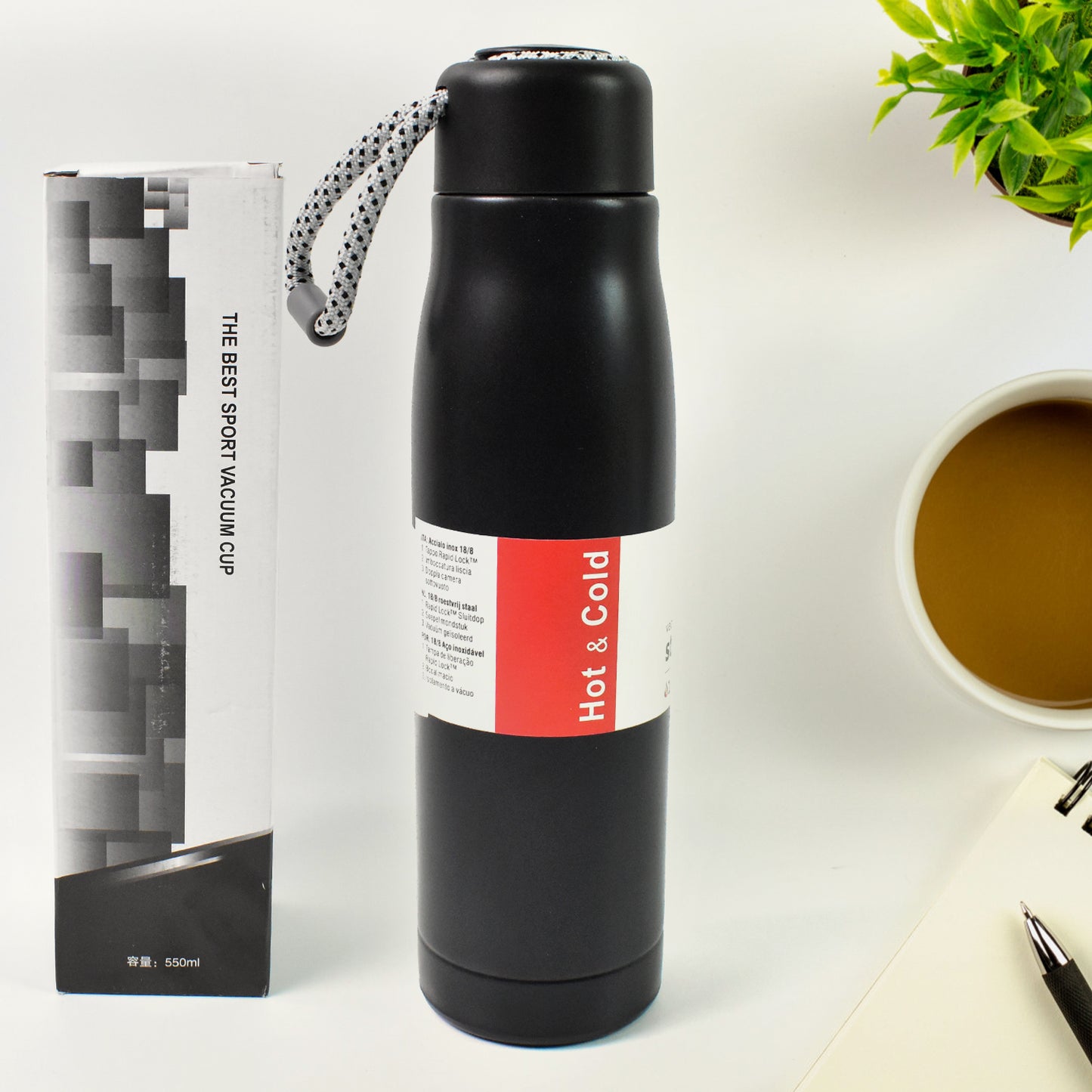 Double Wall Vacuum Insulated Water Bottle (550 Ml) - Happy Price - Image 2
