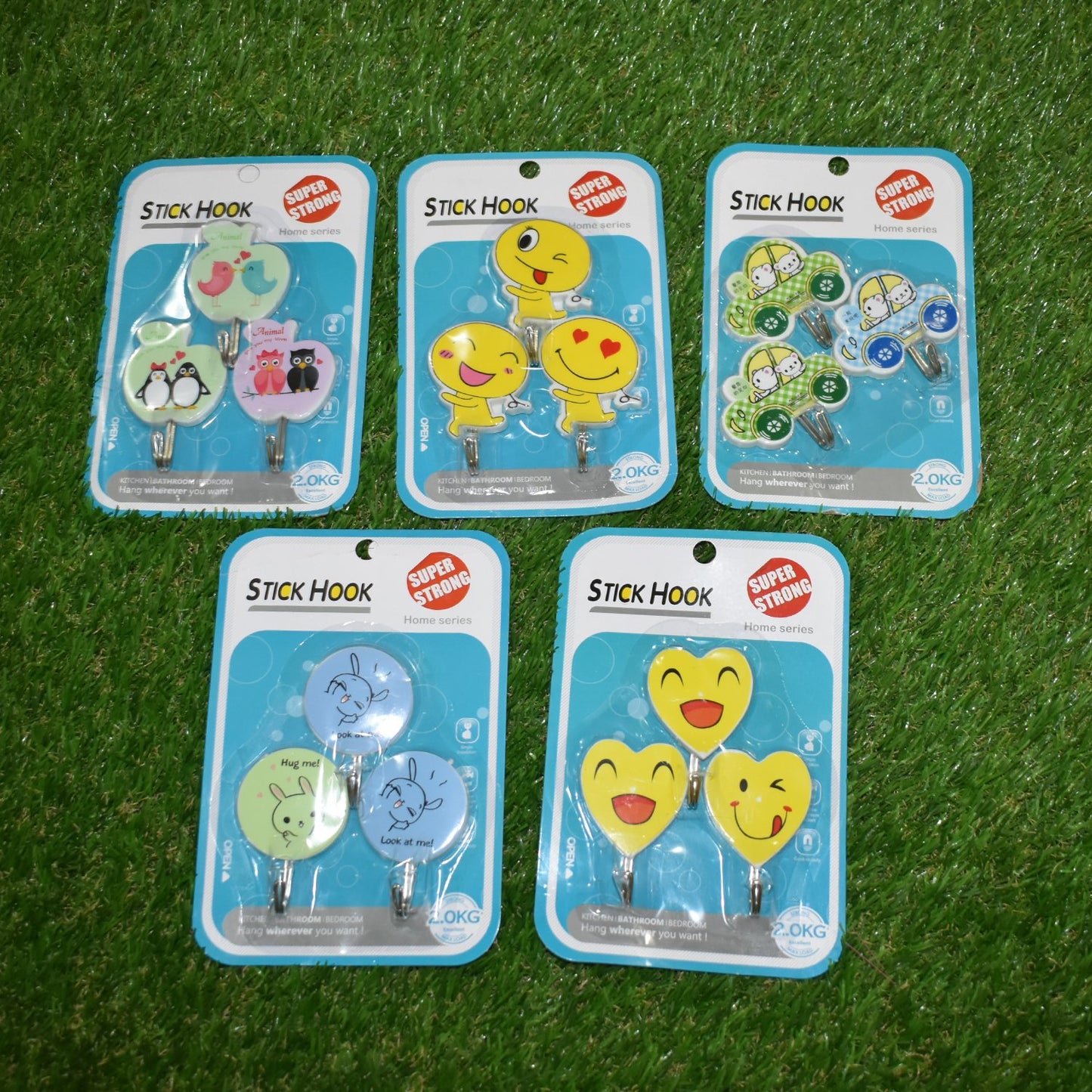 4728 Plastic Self-adhesive Kitchen 3pc Hooks - Happy Price - Image 3