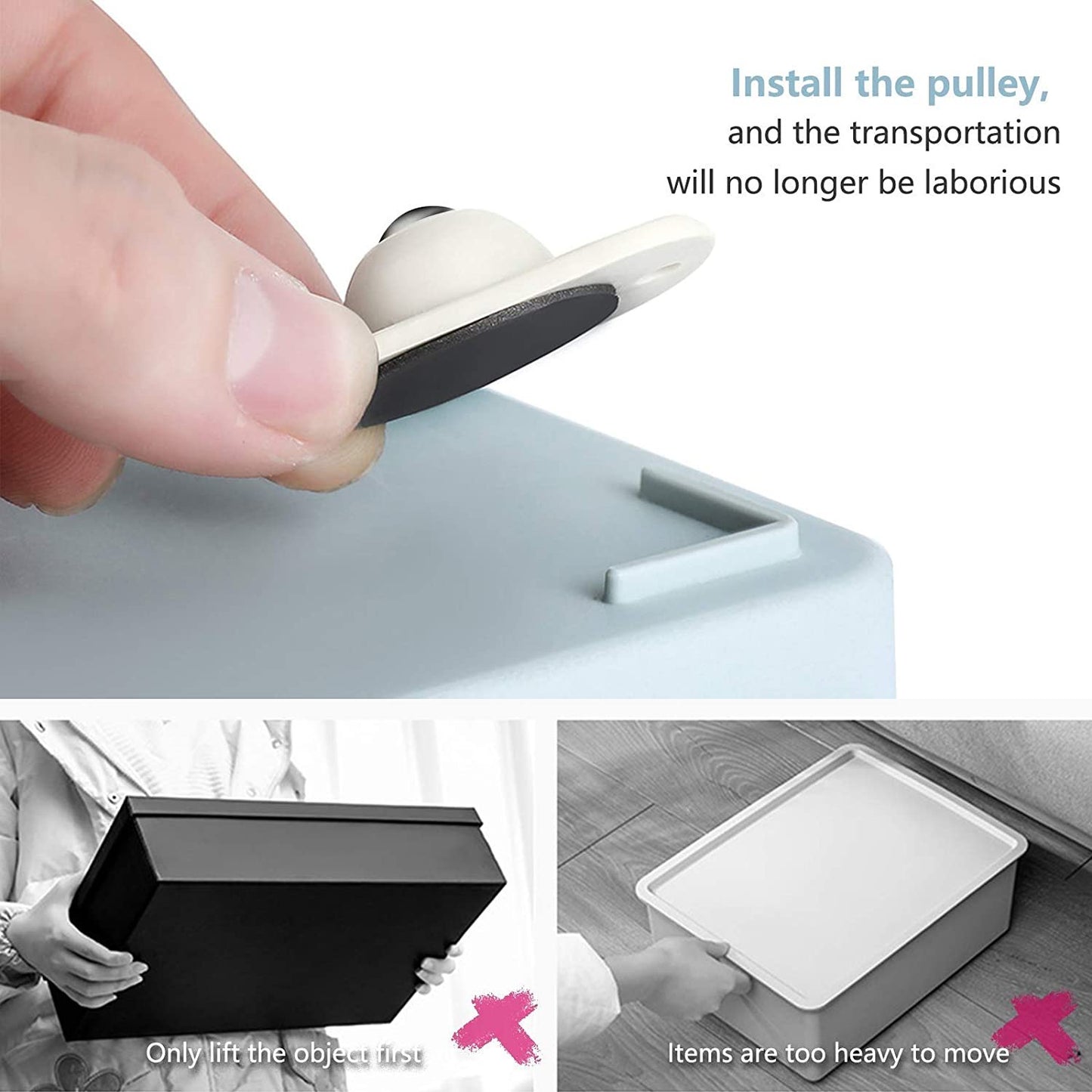 Self Adhesive Mini Swivel Casters Wheels (4pc) - Happy Price - Image 5