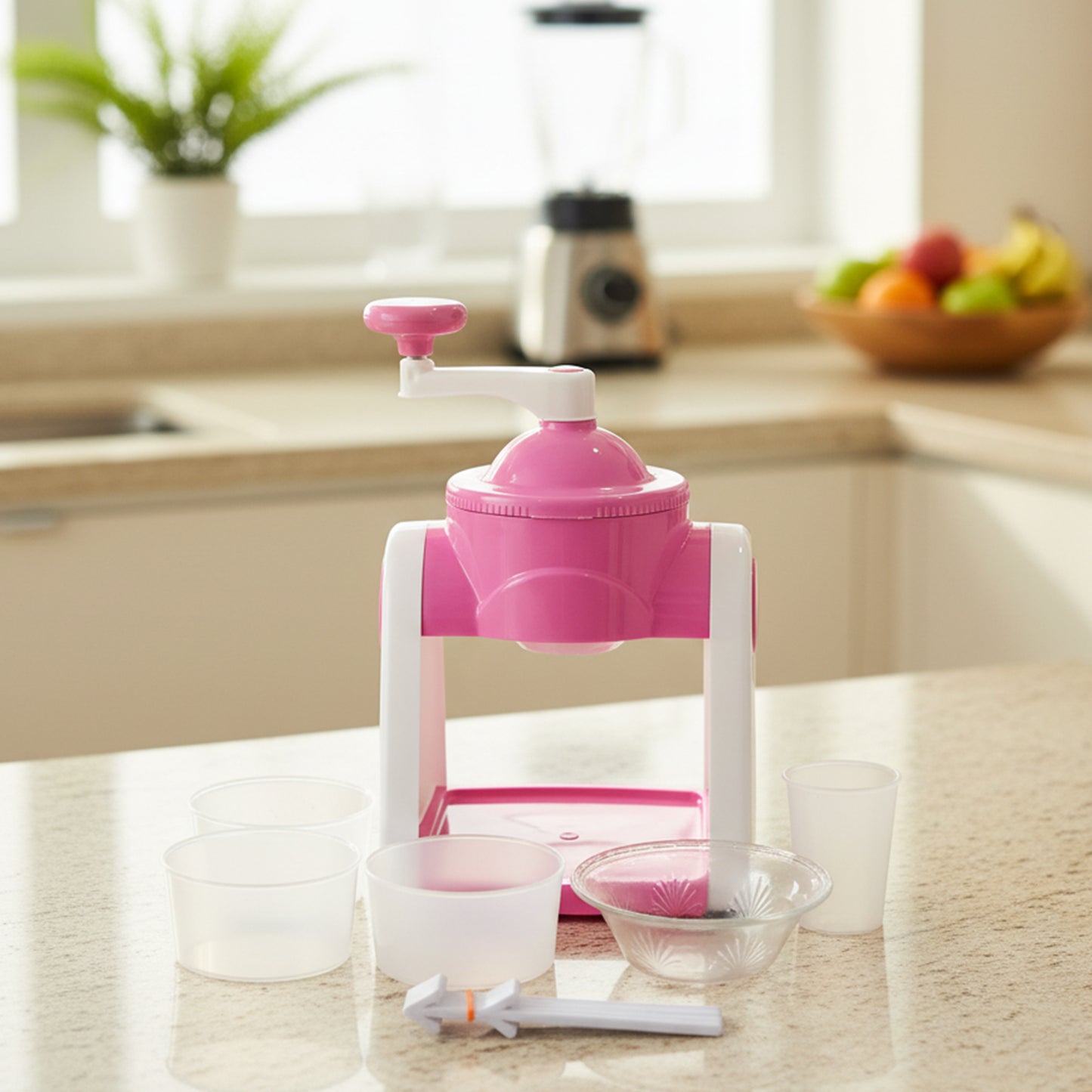 Manual Gola Maker Machine - Pink, Portable Ice Slush Maker - Great Price - Image 3