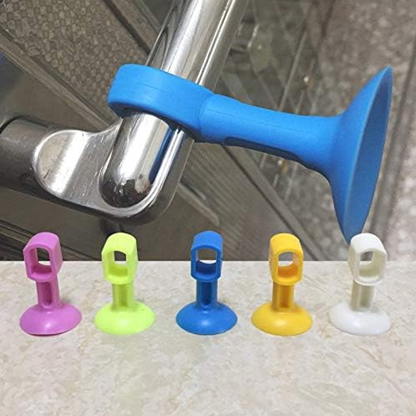 Self-sucking Silicone Door Stopper (5 Pcs Set) - Happy Price - Image 6