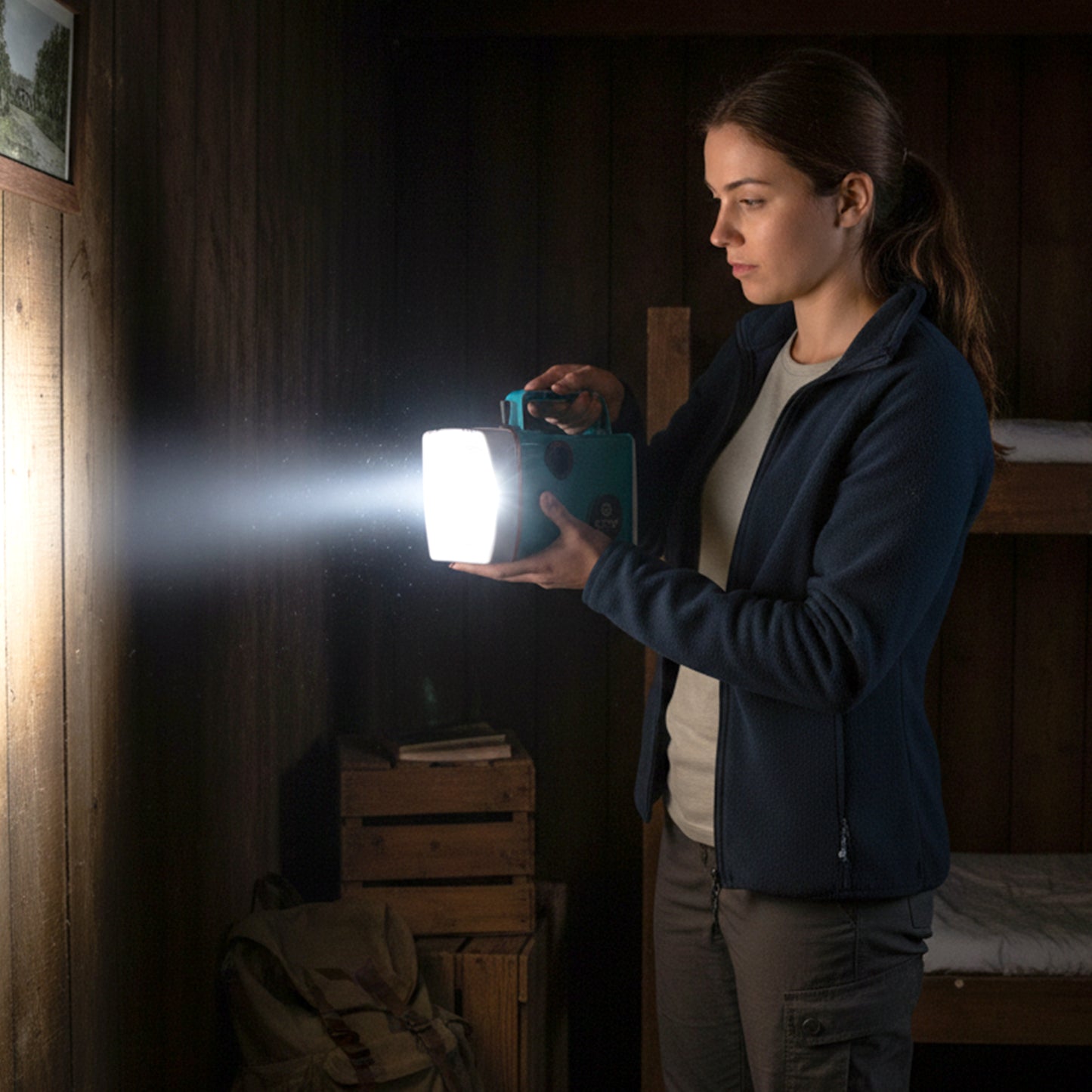 Omega 7800mAh Rechargeable LED Torch with Laser Beam - 1 Pc - Great Price - Image 3
