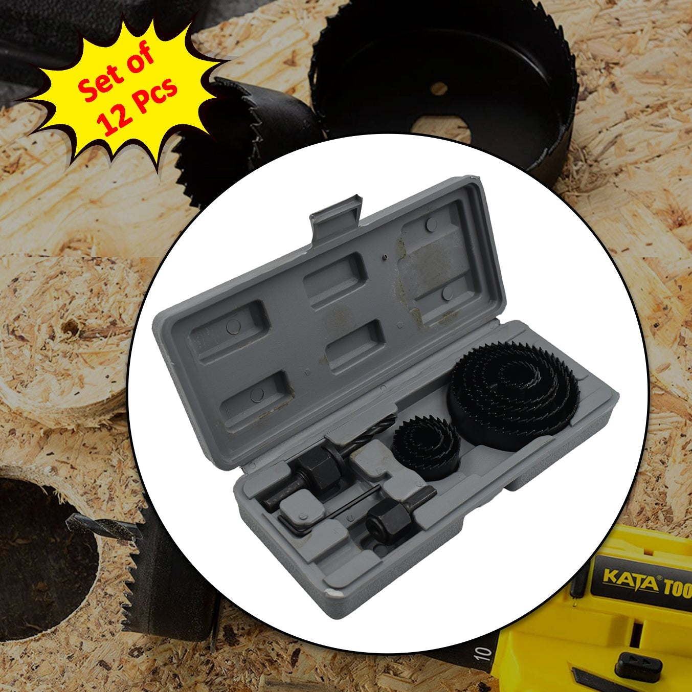 12 Pcs 19-64mm Hole Saw Kit - Happy Price - Image 1