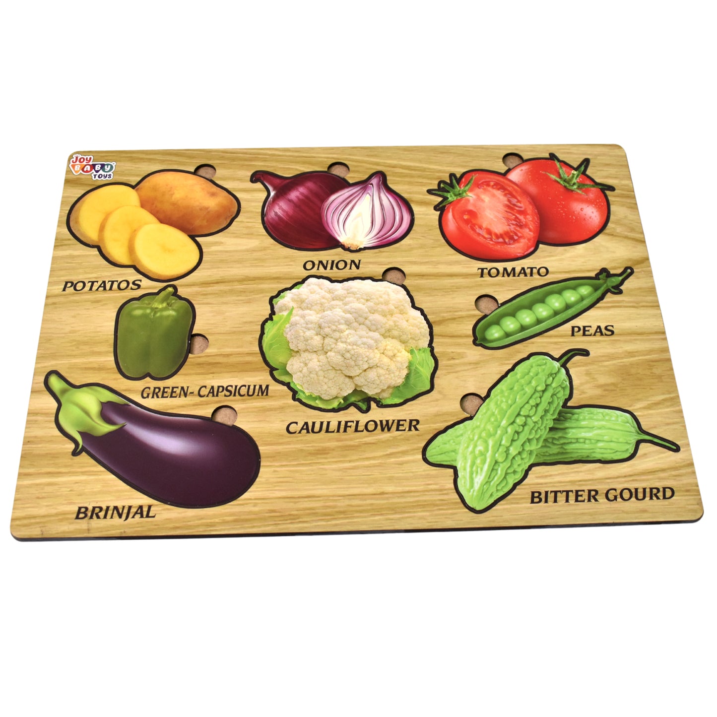 Wooden Vegetable Puzzle Learning Educational Board (1 Set 2820 Cm) - Happy Price - Image 5
