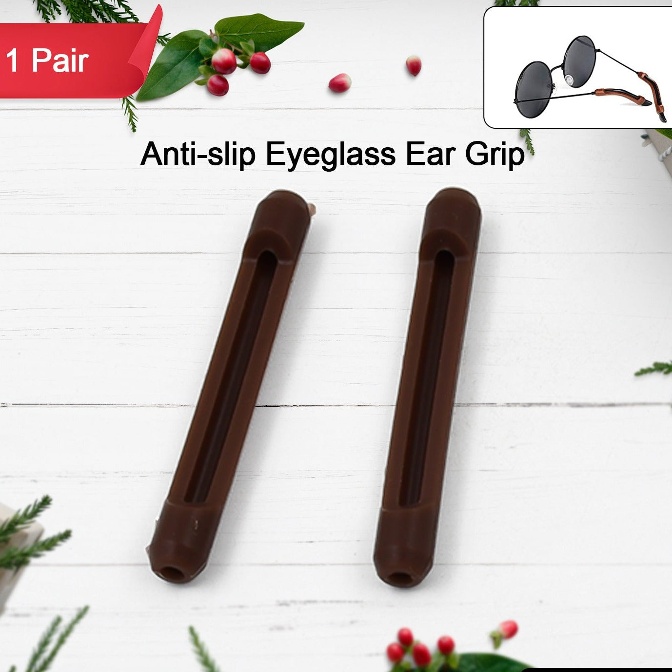 Eyeglass Anti Slip Ear Grip Soft Silicone Glasses Ear Hooks (1 Pair Color May Be Vary) - Happy Price - Image 1