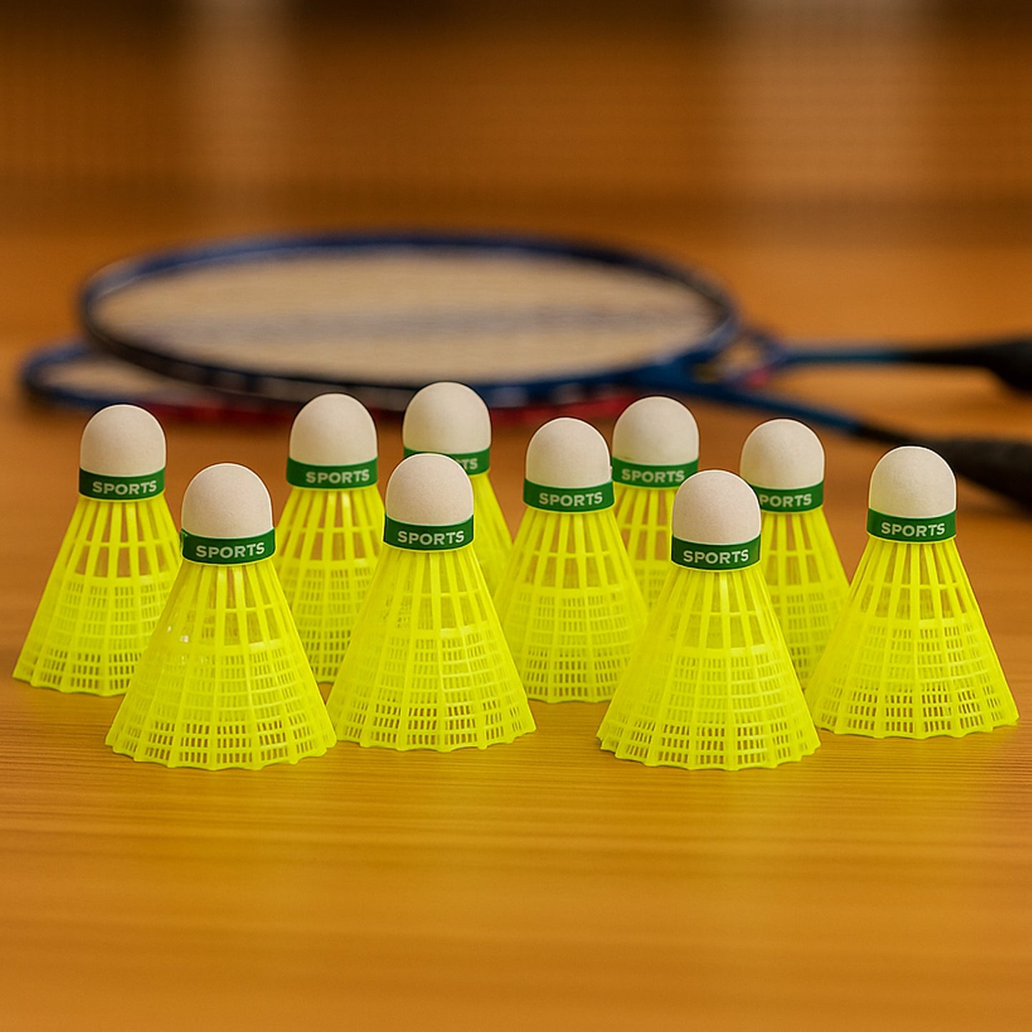 Durable Plastic Badminton Shuttlecocks Set - 10 Pcs Training Birdies with Cork Base - Great Price - Image 2
