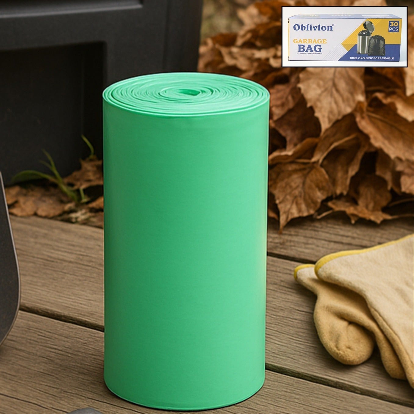 Eco-Friendly Biodegradable Trash Bags Roll - 24x32 cm, 1 Piece, Assorted Colors - Happy Price - Image 1