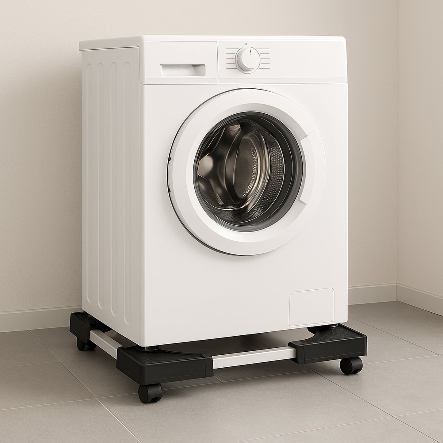 Adjustable Heavy-duty Fridge And Washing Machine Stand Base Trolley 50x50 Cm - Happy Price - Image 5