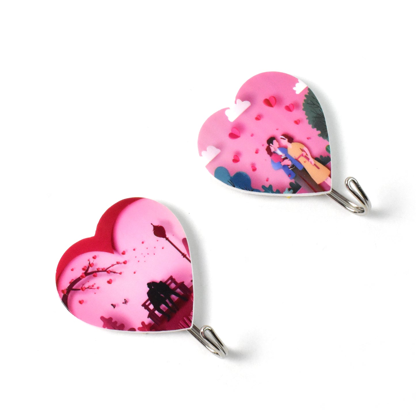 Multipurpose Strong Heart Shape Hook Self-adhesive Hooks (2 Pc Set) - Happy Price - Image 4