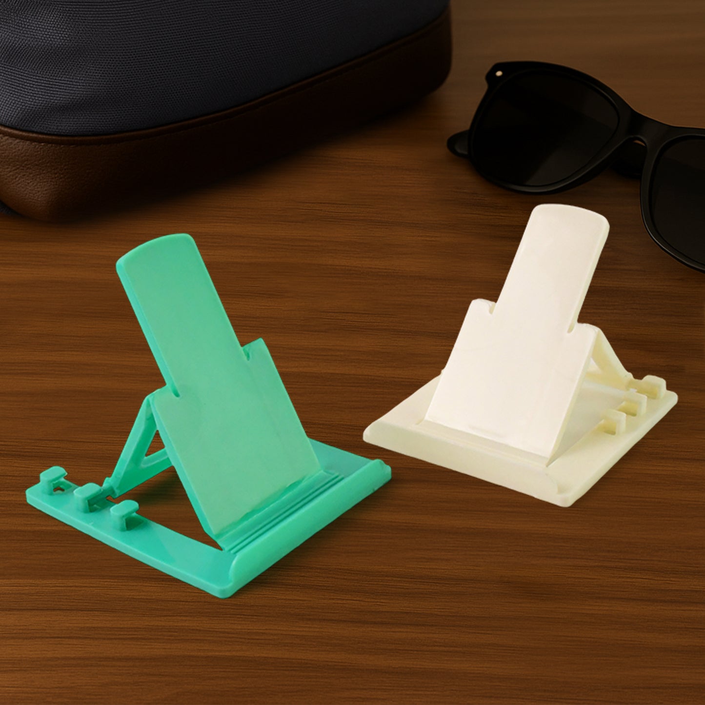 Adjustable Foldable Plastic Mobile Phone Stand Holder (2 Pc) - Happy Price - Image 5