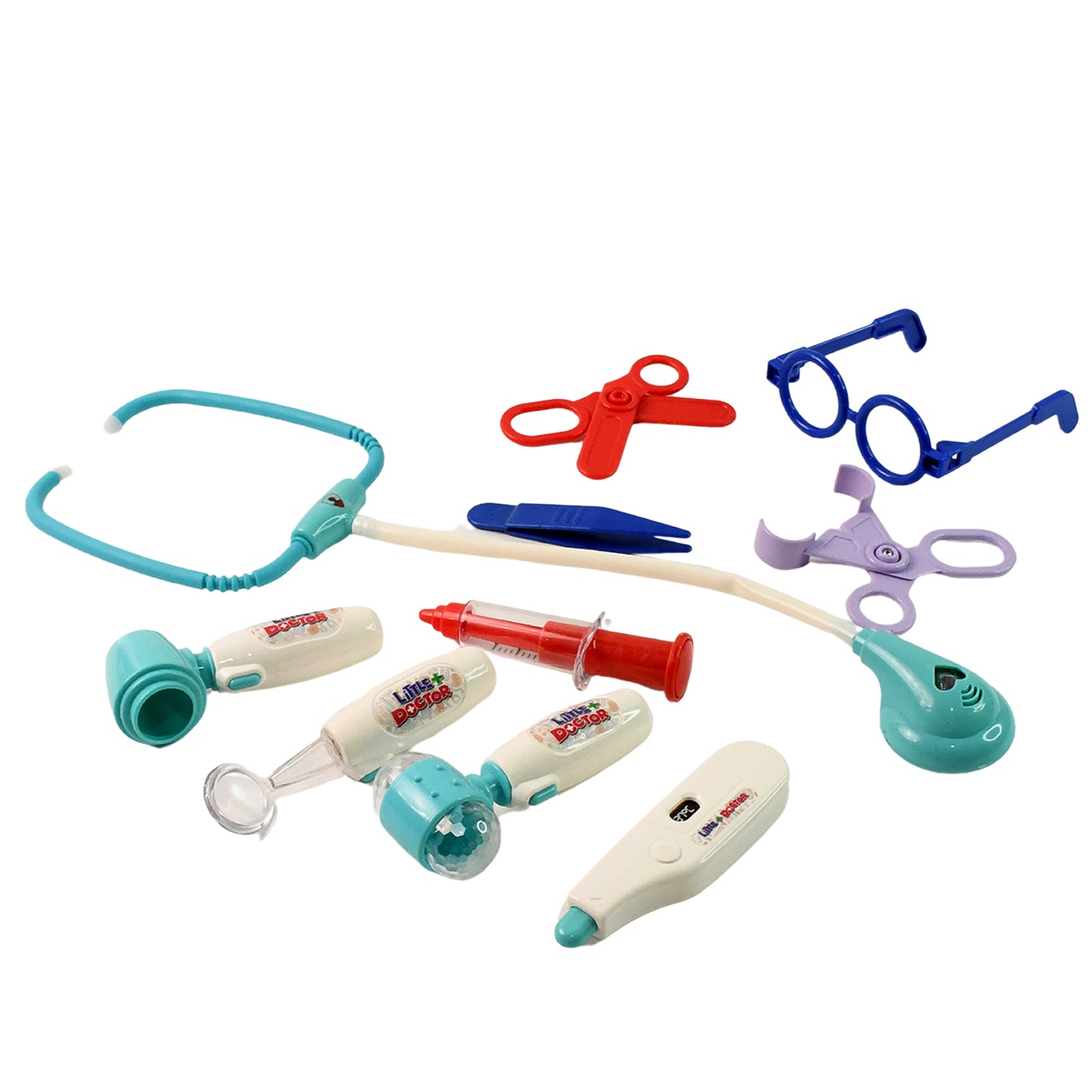10 Pc Kids Doctor Play Set - Pretend Medical Kit with Stethoscope & Accessories - Happy Price - Image 2