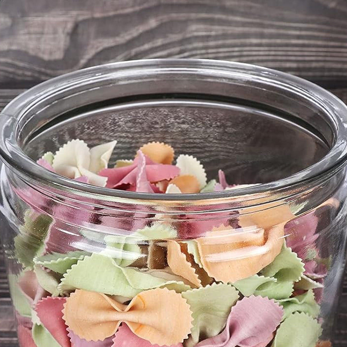 Transparent Kitchen Plastic Container Jar Set (2 Pcs Set 1100 Ml Approx) - Happy Price - Image 7
