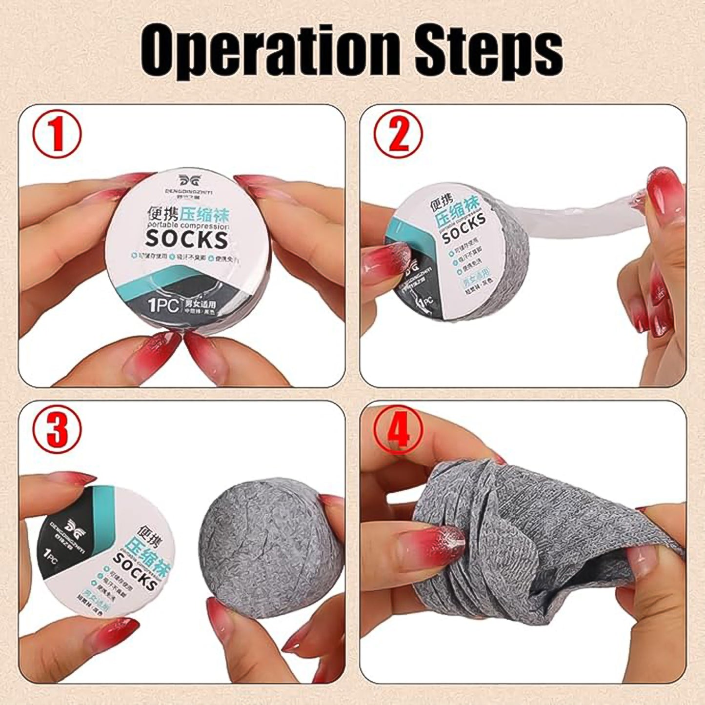 Portable Disposable Socks Outdoor Compression Travel Sock (1 Pair) - Happy Price - Image 4