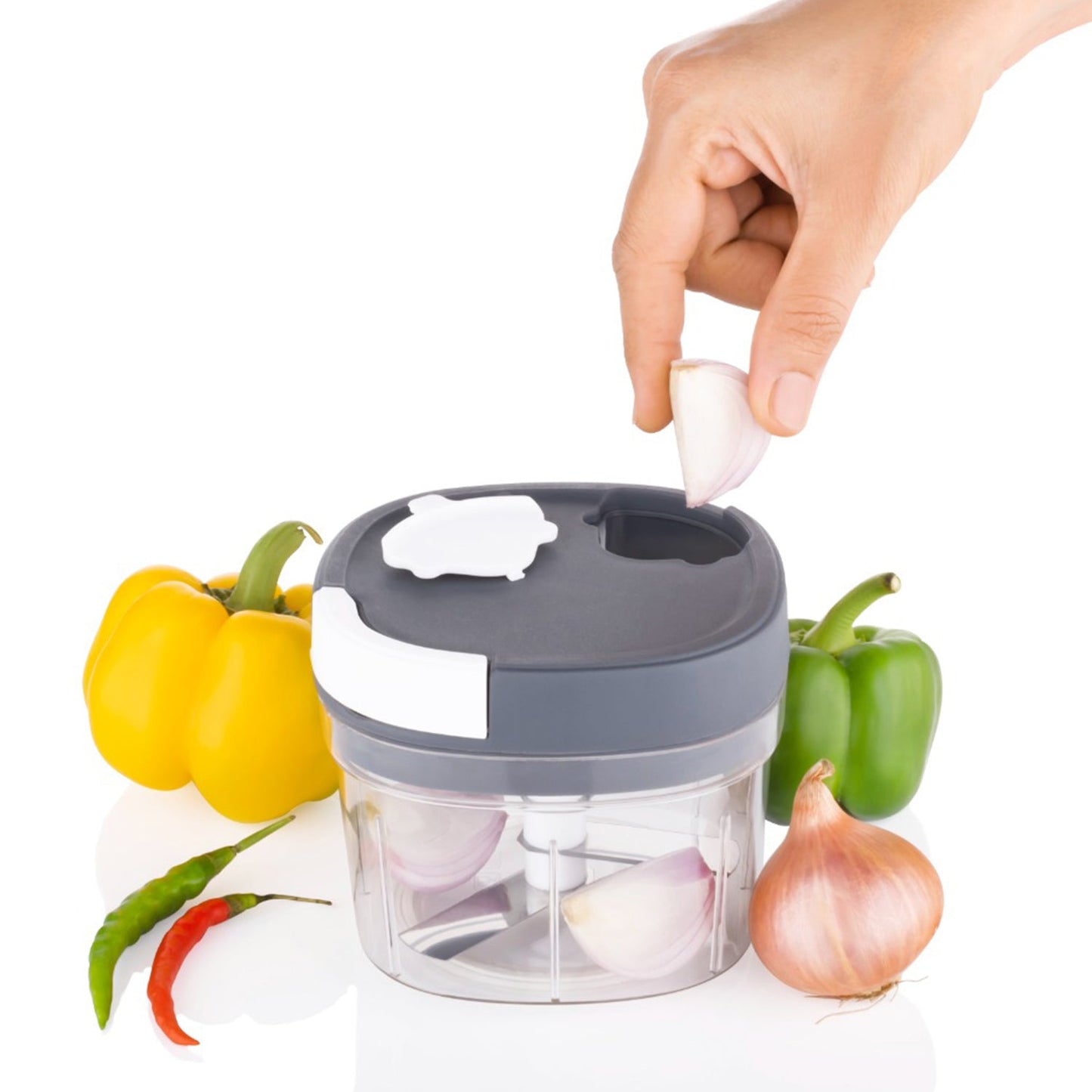 2in1 Handy Chopper And Slicer For Home Kitchen (600ml Capacity) - Happy Price - Image 2