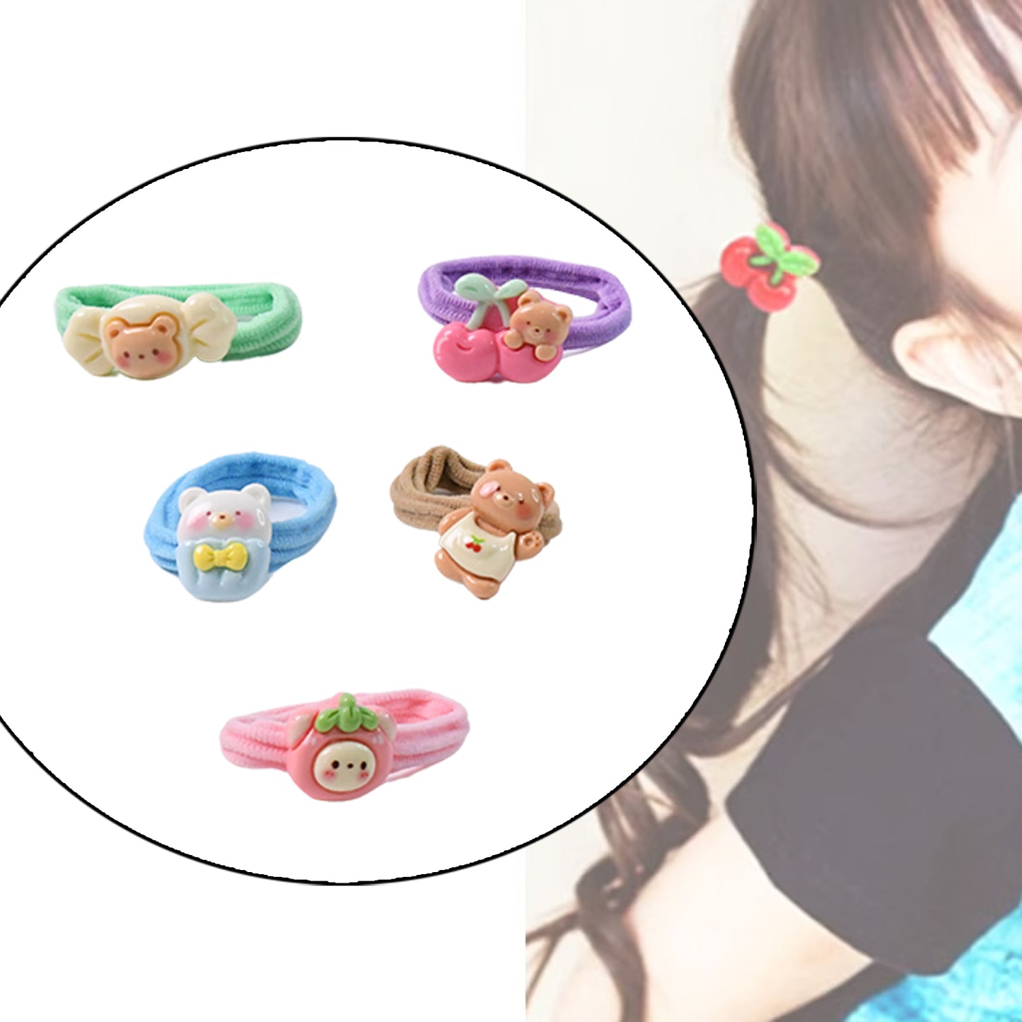 Toddler Hair Ties Baby Hair Tie (5 Pcs Set) - Happy Price - Image 5