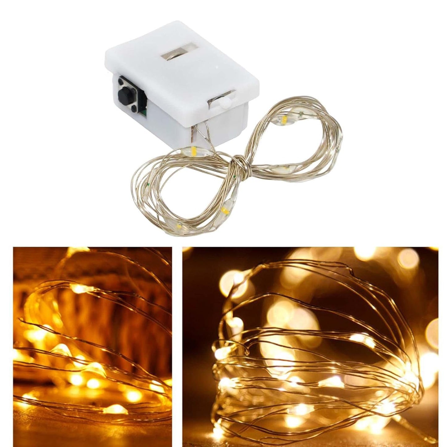 Multi LED Fairy String Lights - Battery Operated Copper Wire Decor (1 Pc) - Happy Price - Image 6