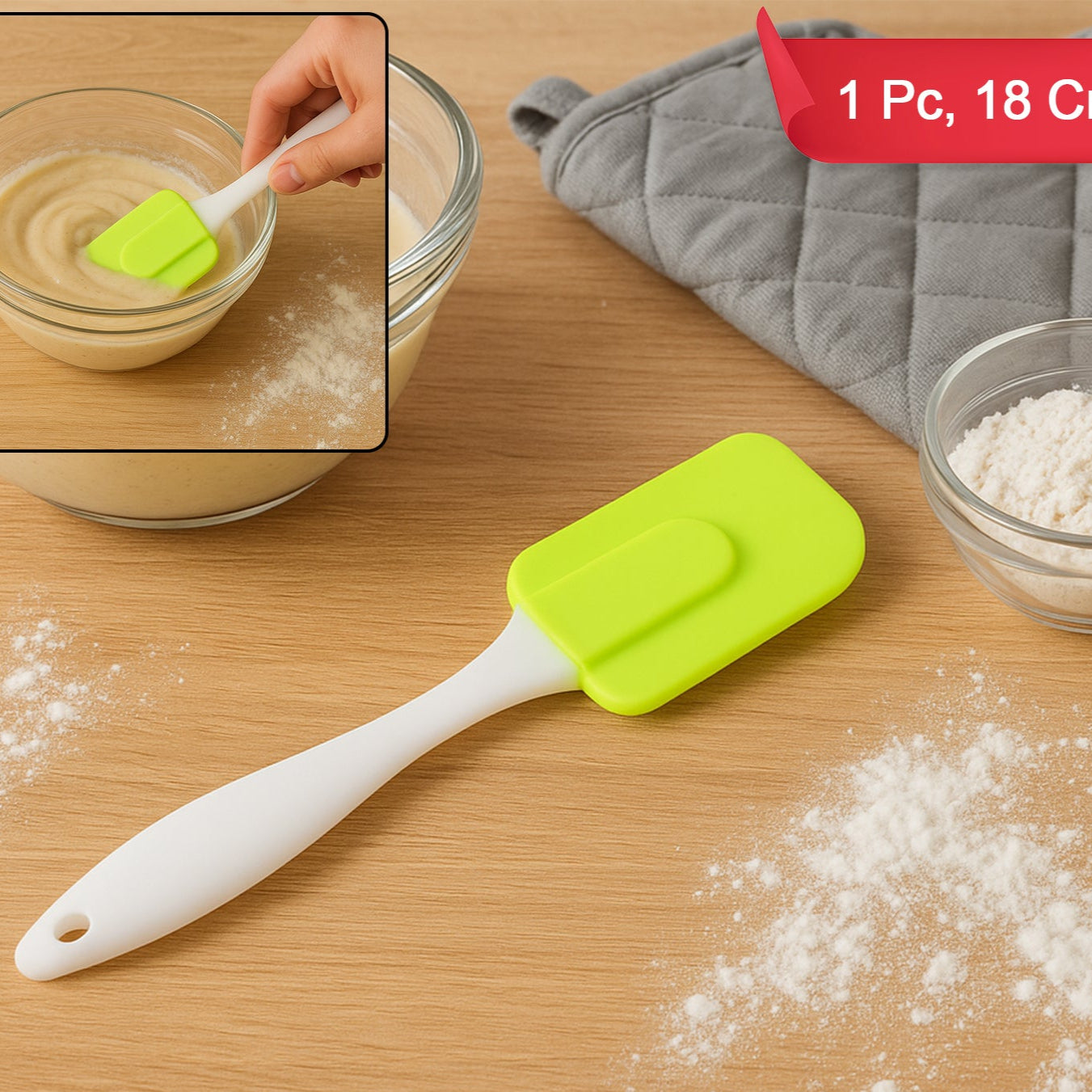 Silicone Cooking Spatula For Baking (1 Pc 18 Cm) - Happy Price - Image 1