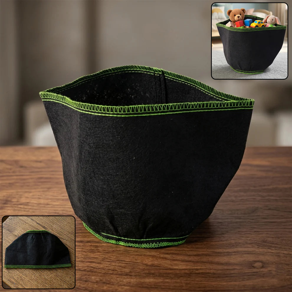 Small Foldable Fabric Storage Box with Handles - Organizer Cube for Home, Closet, Toys, Books - Happy Price - Image 4
