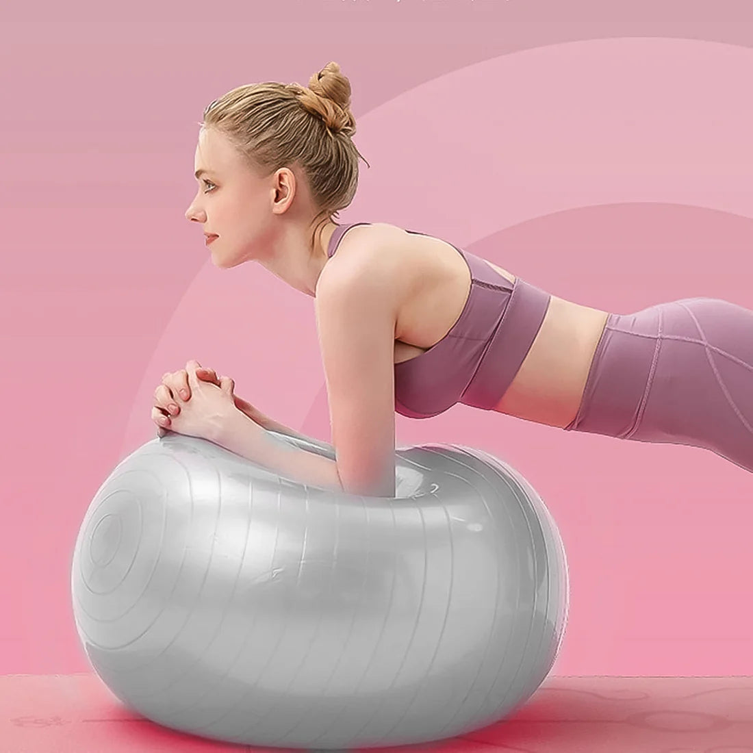 Heavy Duty Gym Ball Non-slip Stability Ball With Foot Pump For Total Body Fitness - Happy Price - Image 5