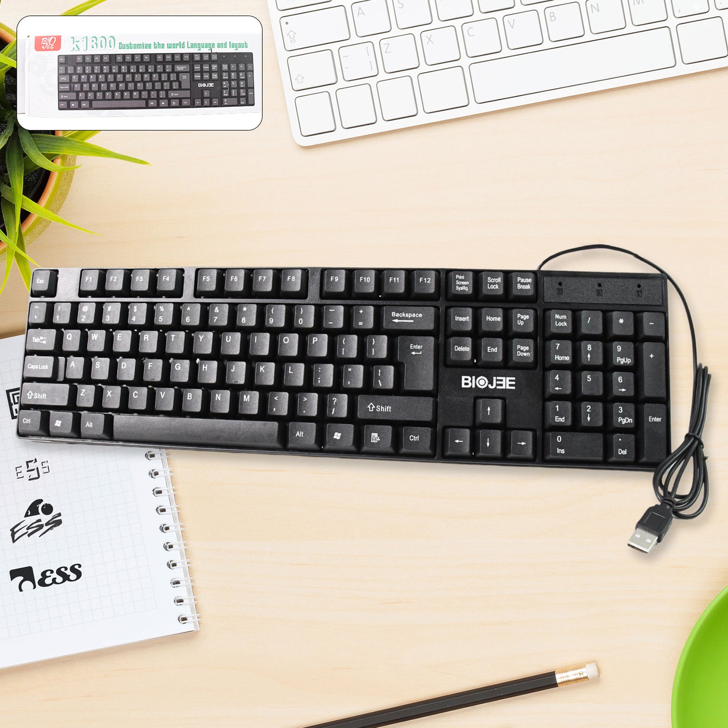 Wired Usb Keyboard 104 Keys (1 Pc) - Happy Price - Image 2