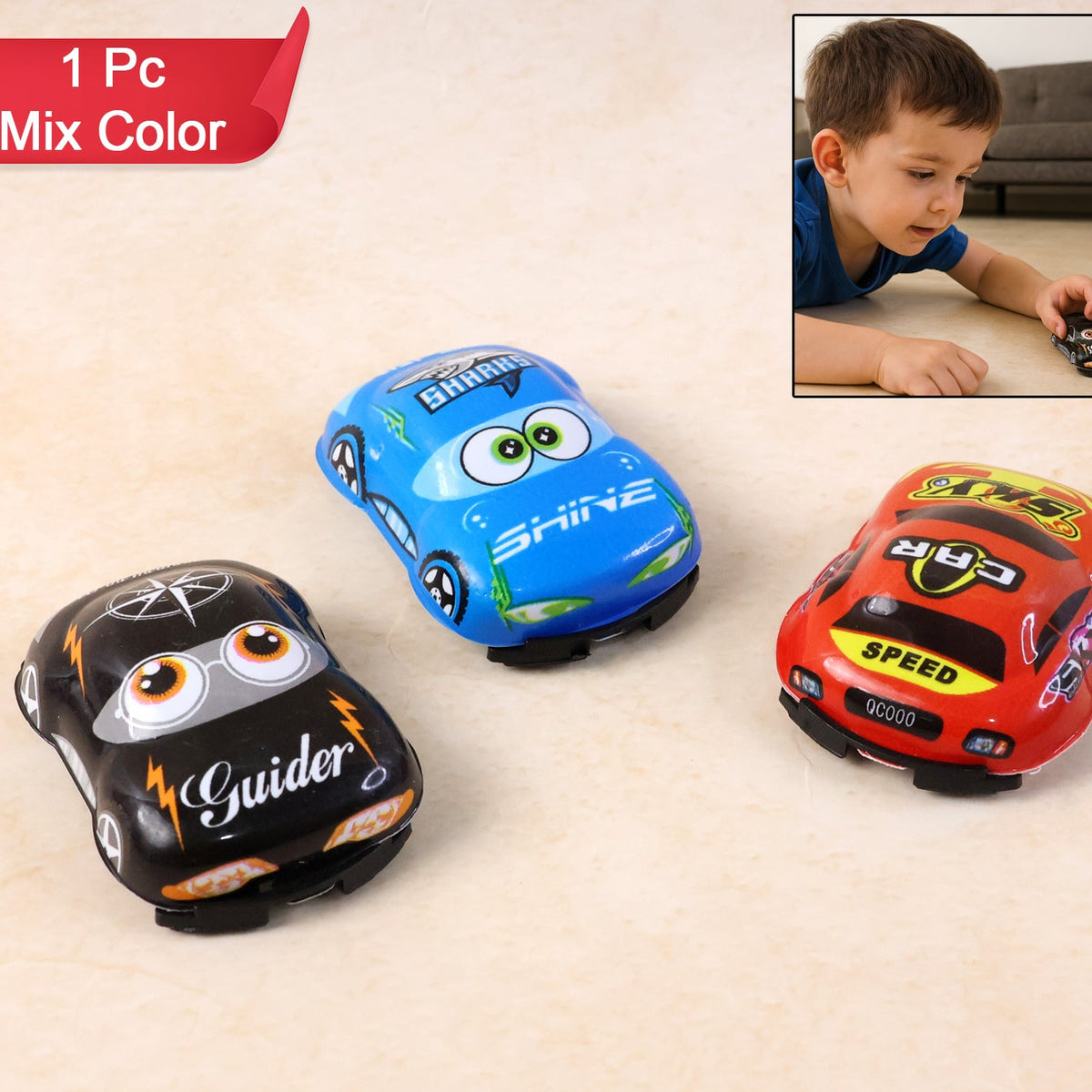 1 Pc Mini Pull-Back Toy Car for Kids - Happy Price - Image 1