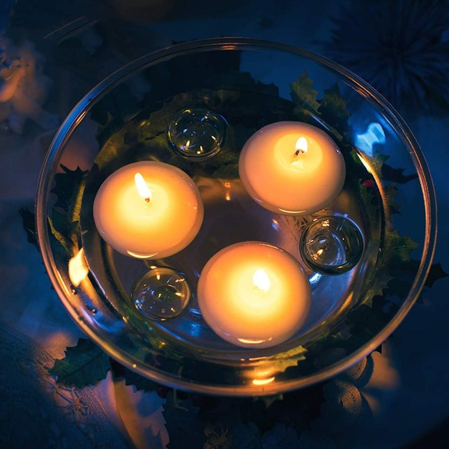 Glass Floating Candle Holder Set for Romantic Ambiance - 1 Pc - Great Price - Image 5