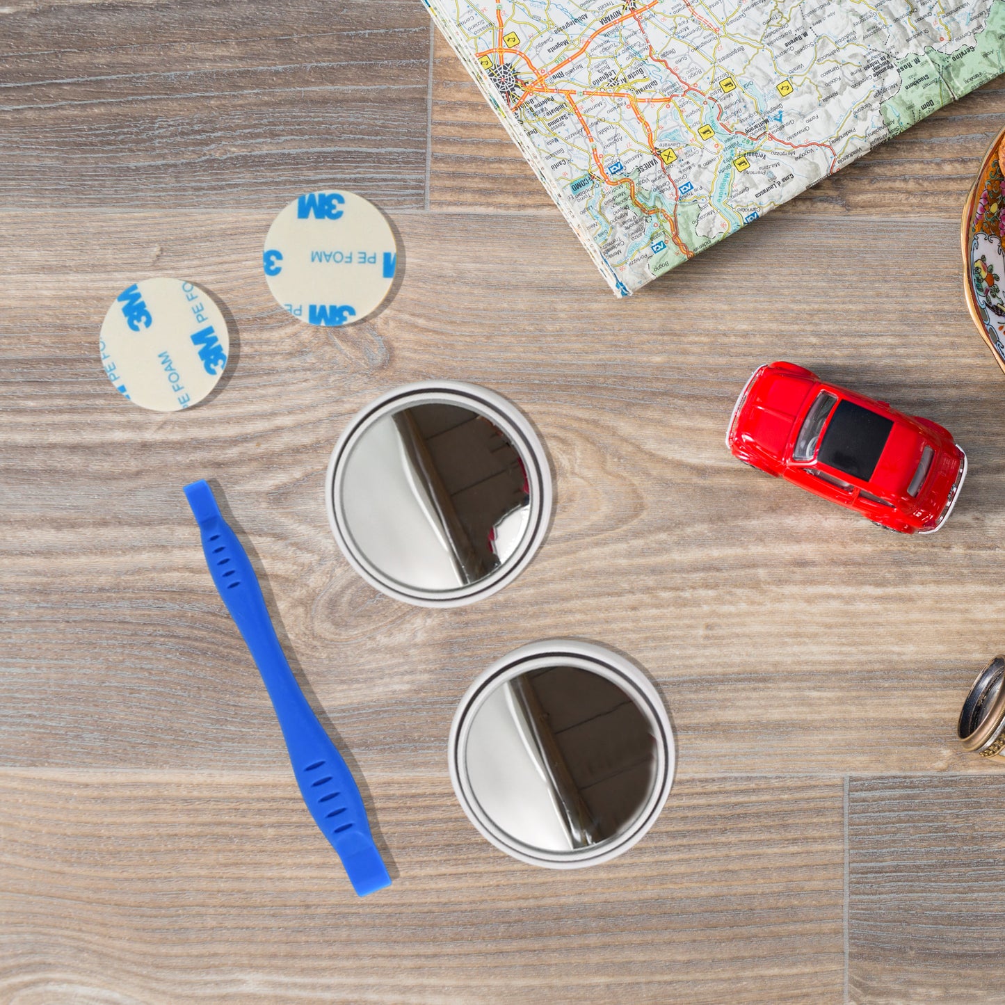 Car Blind Spot Side Mirror Round With Heavy Duty Plastic Spudger Pry Tool (2 Pcs Set) - Happy Price - Image 5