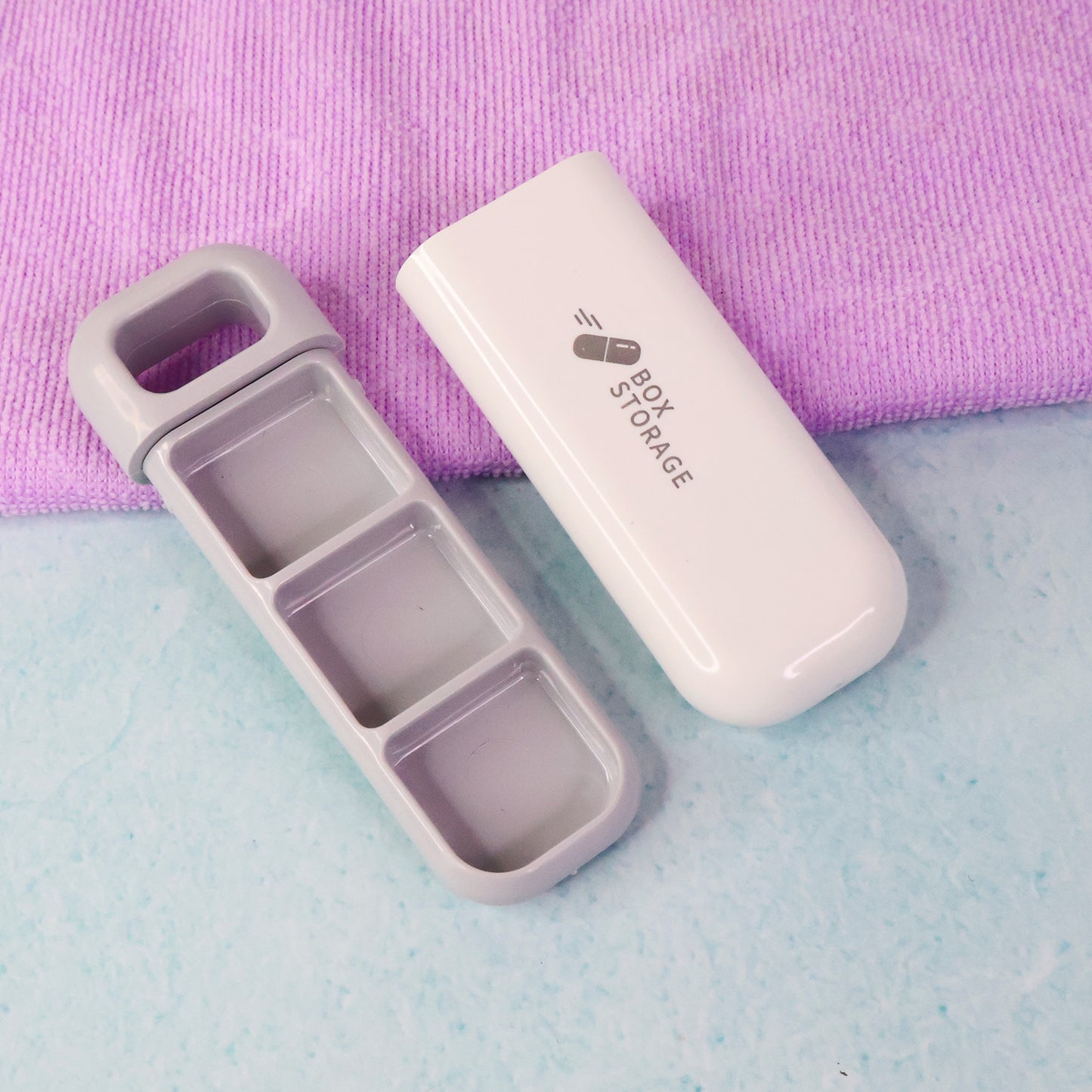 Portable 3-Compartment Pill Organizer Box (1 Pc) - Compact Medicine Holder - Happy Price - Image 4