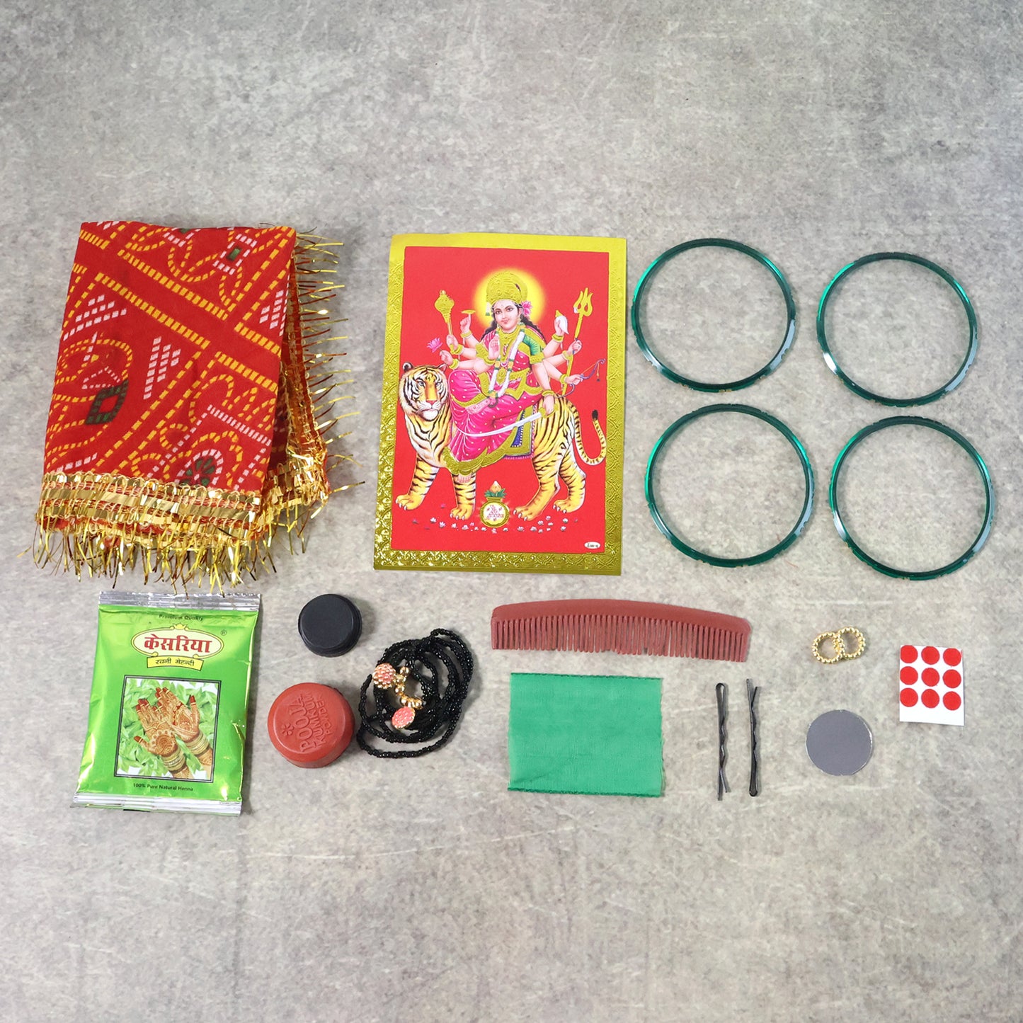 Mataji Shringar Box Complete Puja & Decoration Kit - 1 Set - Happy Price - Image 4