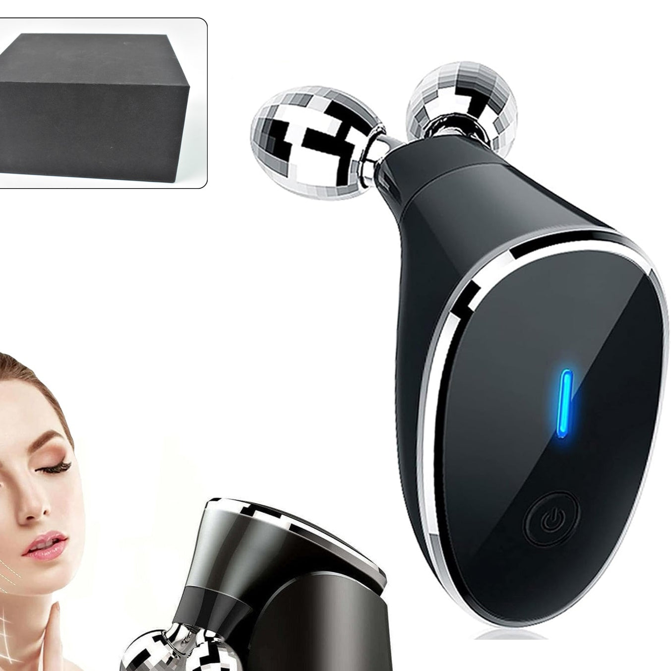Microcurrent- Facial- Device Micro Current Face Massager Roller (1 Pc) - Happy Price - Image 1
