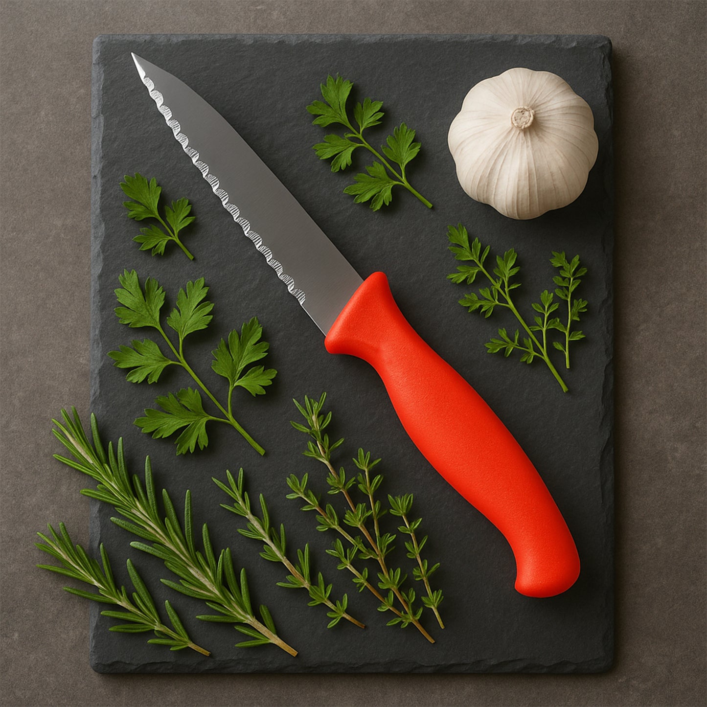 Stainless Steel Serrated Kitchen Knife (1 Pc) - Happy Price - Image 3