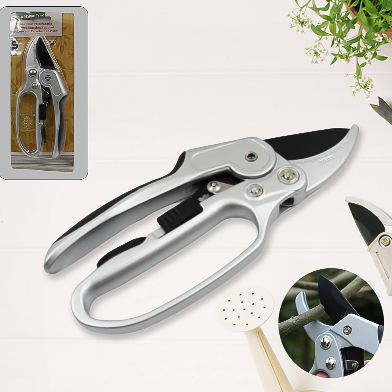 Pruning Shear Garden Shear Steel Hand Shears 20 Cm 8 Inch (1 Pc) - Happy Price - Image 1