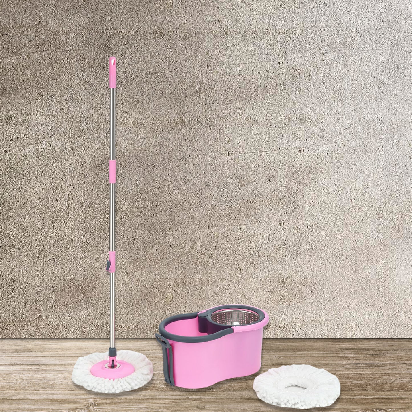 Quick Spin Mop With Steel Spin Bucket Floor Cleaning Easy Wheels Big Bucket Floor Cleaning Mop With Bucket - Happy Price - Image 3