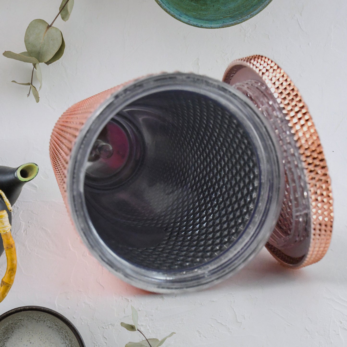 Studded Cup Tumbler Straw Lid - Plastic Double Walled Cold Cup For Iced Coffee - Happy Price - Image 3