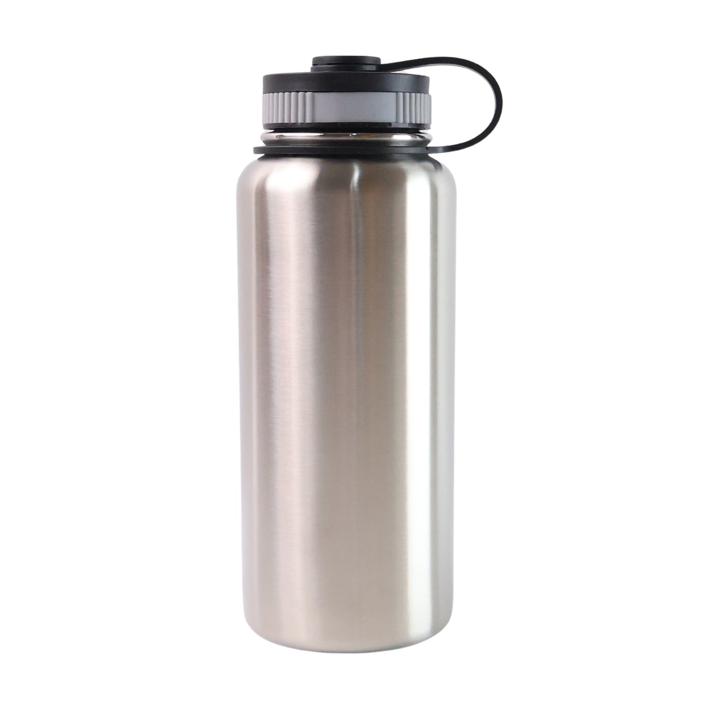 Silver Stainless Steel Double Wall Vacuum-insulated Drink Water Bottle (1000 Ml) - Happy Price - Image 2