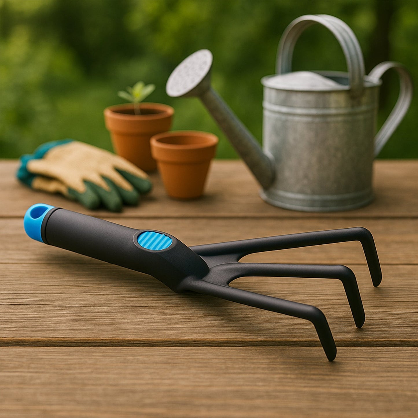 Plastic Premium Garden Hand Cultivator Tool (1 Pc) - Happy Price - Image 2