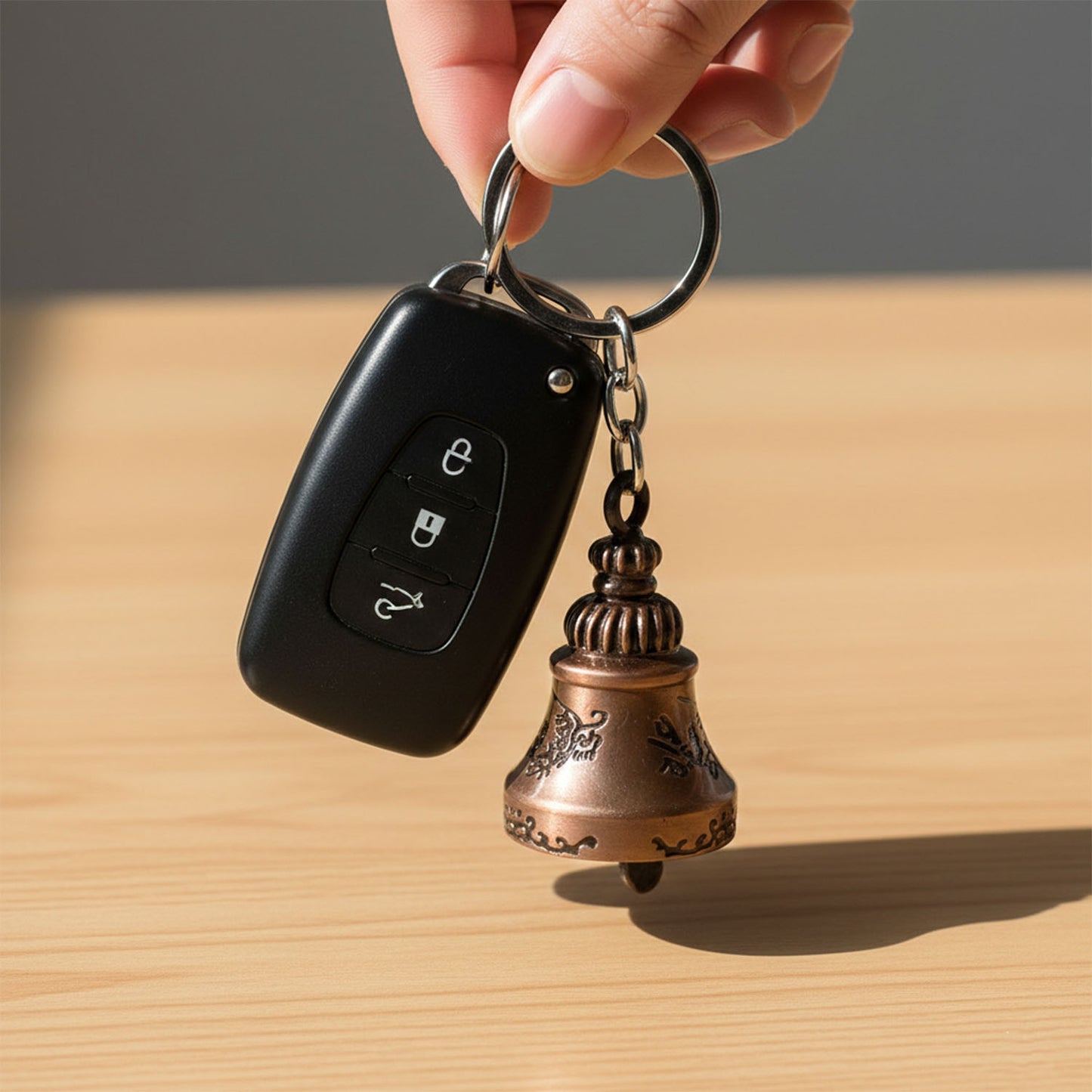 Mini Metal Bell Keychain with Engraving - 1 Piece - Happy Price - Image 3