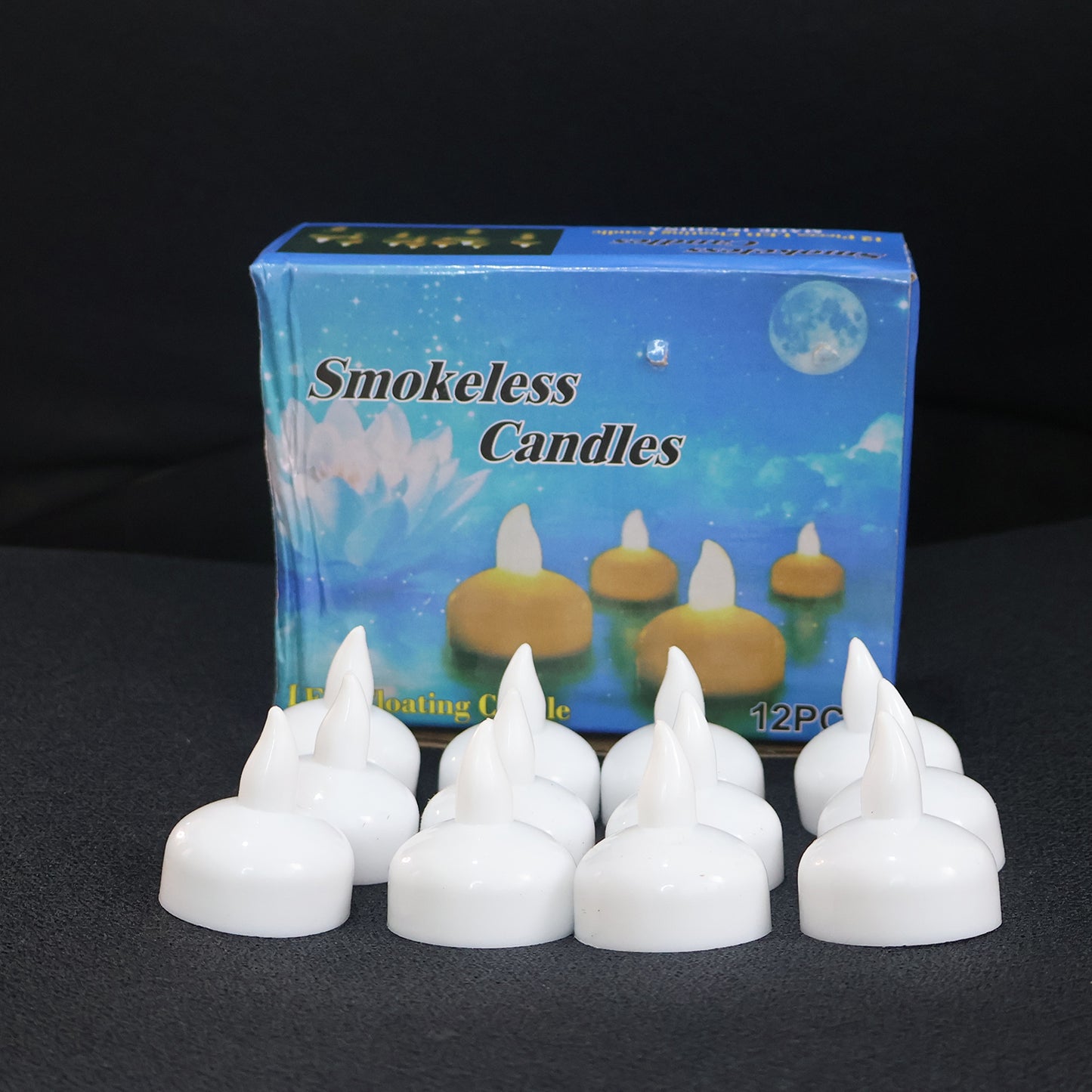 12 Pcs LED Floating Lotus Candles with Water Sensor - Flameless & Smokeless - Happy Price - Image 7