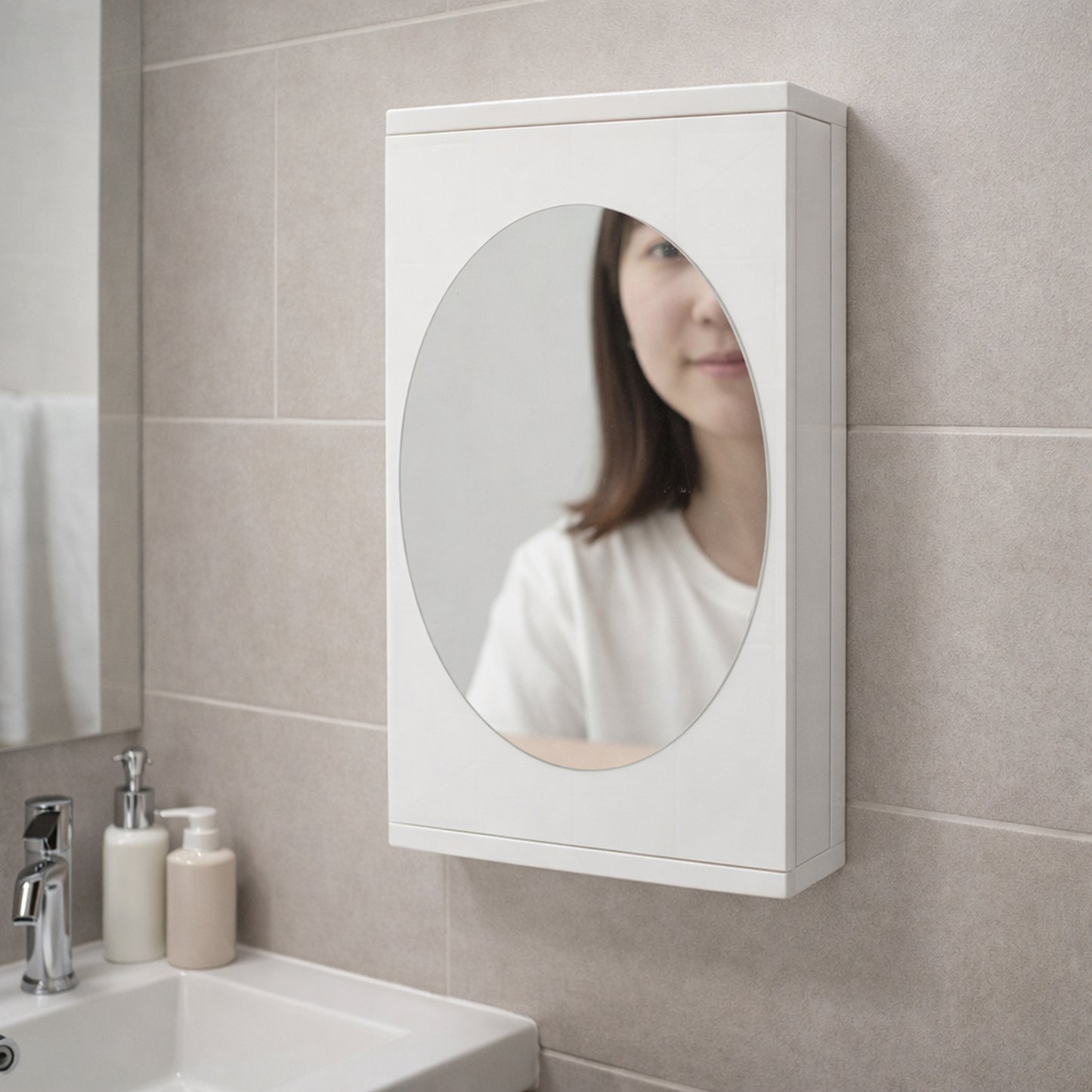 Wall Mounted Rotating Mirror Cabinet with Storage - 22x42 Cm Space Saver - Great Price - Image 2