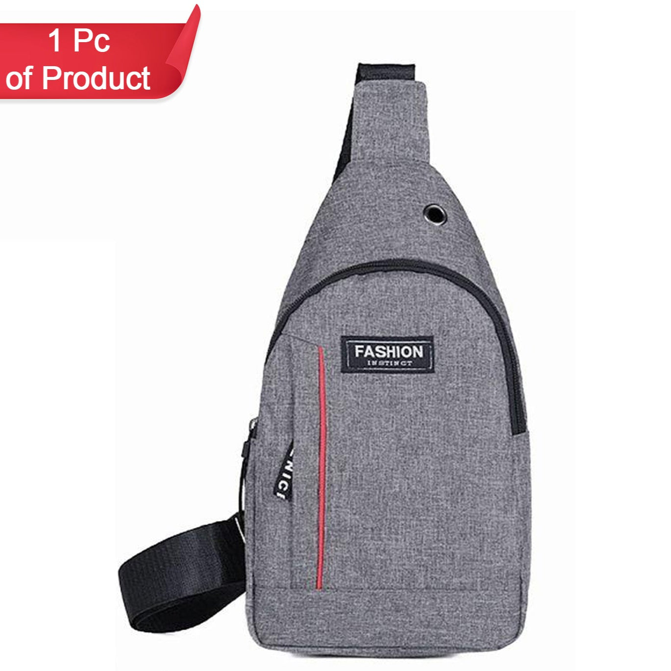 Grey Waterproof Anti Theft Crossbody Fanny Pack Waist Bag Pu Leather Shoulder Bags Chest Men Casual Fashion Usb Charging Earphone Hook Sling Travel Messengers Bag - Happy Price - Image 1