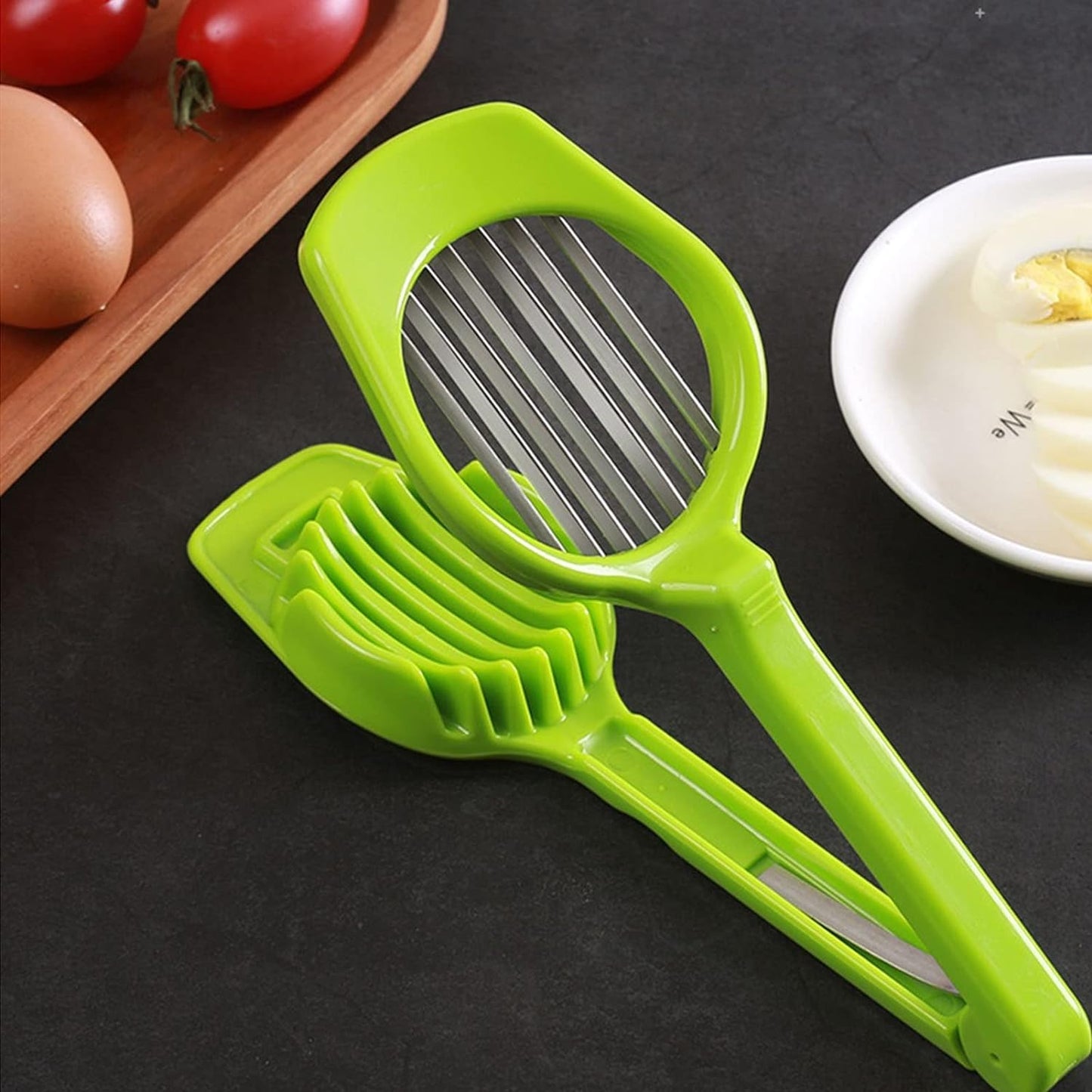 Multipurpose Slicer With Seven Blades Egg Slicers Stainless Slicer Strawberry Tomato Kiwi Fruit Cutter Divider Separator - Happy Price - Image 7