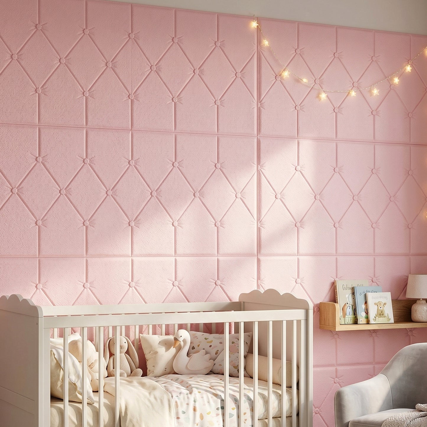 Self-Adhesive 3D Foam Wall Panel - 1 Pc Pink 69x35 Cm - Great Price - Image 6